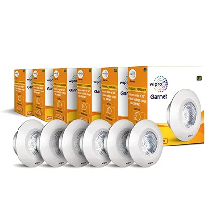Wipro 2w intergrated spotlight Red Pack of 6 