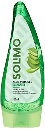 Amazon Brand Solimo 99 Pure Aloe Vera Gel Unscented for Skin Hair 120 ml