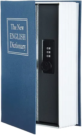 AmazonBasics Book Safe with Combination Lock Blue
