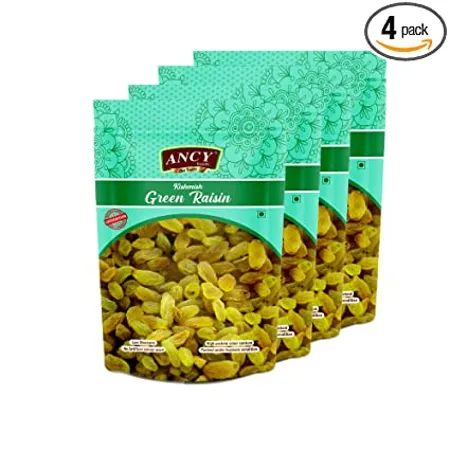 Ancy Indian Green Raisins kishmish Long Size and Sweet 1 kg