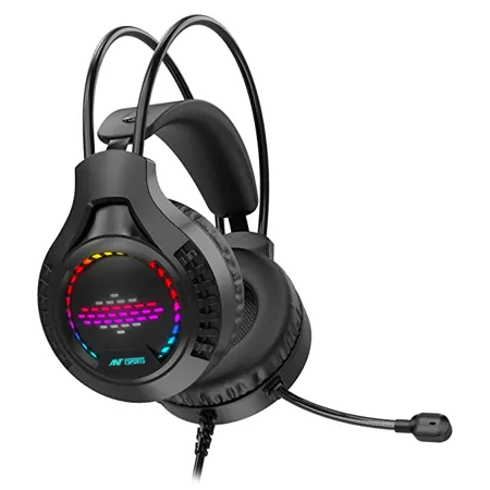 Ant Esports H650 HD RGB LED Gaming Headset for PC PS5 PS4 Xbox One Nintendo Switch Mac Noise Cancelling Over Ear Headphones with Mic