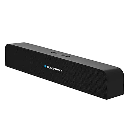 Blaupunkt SBA10 10W Bluetooth Soundbar Speaker for TV with Bluetooth AUX USB TWS Mini Soundbar for TV PC Projectors Tablet Black