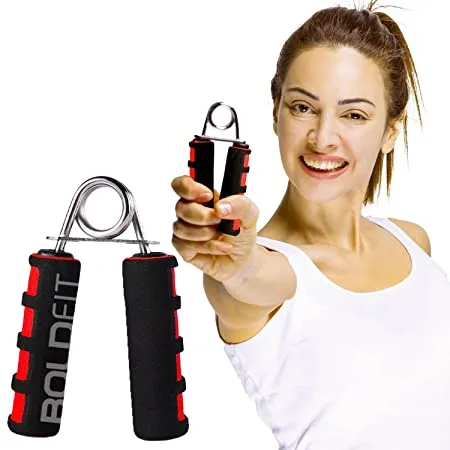Boldfit Hand Grip Strengthener with Foam Handle Hand Gripper for Men Women for Gym Workout Hand Exercise Equipment to Use in Home for Forearm Exercise Finger Exercise Power Gripper