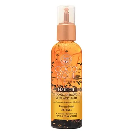 Coco Soul Hair Oil for Long Strong Black Hair with Virgin Coconut Oil Amla Sesame Oil Hibiscus Bhringraj Meethi Black Deeds Natural Ayurvedic From the Makers of Parachute Advansed 95ml