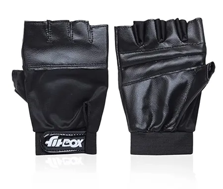 FitBox Sports Glove3 Gym Gloves Foam Padded with Wrist Support Gym Gloves Cycling Gloves Riding Gloves Stretchable Gloves Unisex
