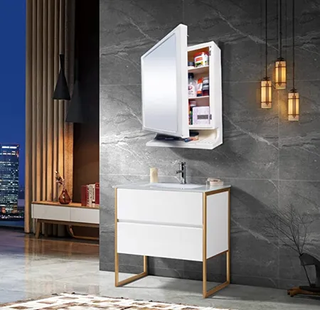 Happer Premium Multipurpose Wall Mounted Storage Cabinet With Mirror White 