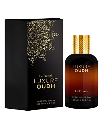 LA French Luxure Oud Premium Luxury Long Lasting Fragrance Spray Scent Blended with Oud Rose Agarwood Eau De Parfum Gift Set for Men 100ml 