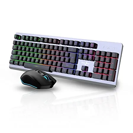 Redgear GC 100 Keyboard Mouse Combo with 3 Mixed LEDs Windows Keylock Floating Keycaps RGB Mode Upto 3200 dpi and Gaming Grade Sensors