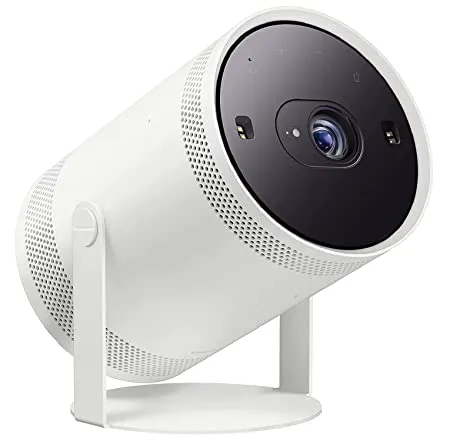 Samsung The Freestyle 100 Smart and Compact Portable LED Projector with in Built OTT Apps SP LSP3BLAXXL HDR10 Wi Fi 360 Sound 180 Degree Projection Angle Auto Focus Auto Key Stone White 