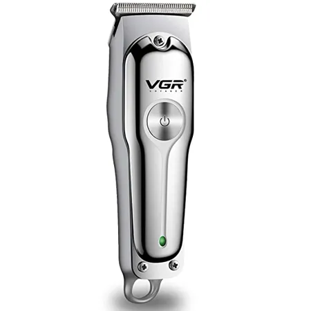 VGR V 071 Cordless Professional Hair Clipper Runtime 120 Min Trimmer For Men With 3 Guide Combs Silver Standard 1 Count