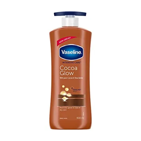 Vaseline Intensive Care 24 hr nourishing Cocoa Glow Body Lotion with Cocoa And Shea Butter Restores Glow for all skin type 600 ml
