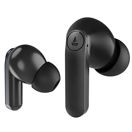 boAt Airdopes 121 PRO True Wireless Earbuds with boAt Signature Sound Quad Mic ENx Beast Mode for Gaming 40H Playtime IWP IPX4 Battery Indicator Screen Active Black 