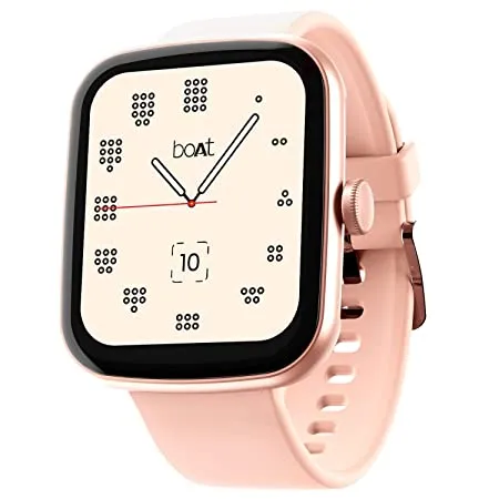 boAt Wave Style with 1 69 Square HD Display HR SpO2 Monitoring 7 Days Battery Life Multiple Watch Faces Crest App Health Ecosystem Multiple Sports Modes IP68 Beige 