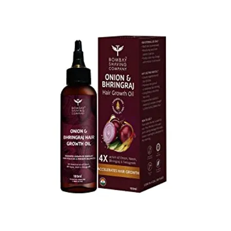 Bombay Shaving Company Onion and Bhringraj Hair Oil With 4X Growth Action 100 ml