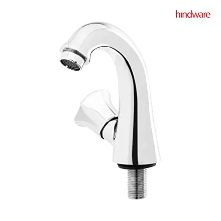 Hindware Lyra F920040CP Brass Swan Neck for Kitchen Bathroom Washbasin Chrome Finish 