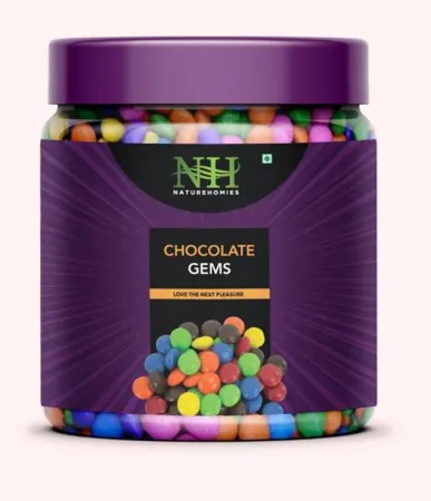 Nature homies Gems Chocolate Buttons Chocolate Munchies Bright Colour Buttons 500G CHOCOLATE Toffee 500 g 