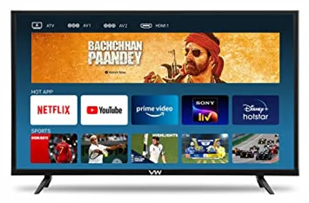 VW 80 cm 32 inches HD Ready Android Smart LED TV VW32S Black 