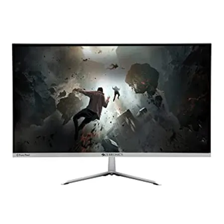 ZEBRONICS ZEB A24FHD Ultra Slim LED Monitor with 60 4cm 24 Wide Screen Full HD 1920x1080 75Hz Refresh Rate HDMI VGA 250cd m Brightness Built in Speaker and Wall mountable Design