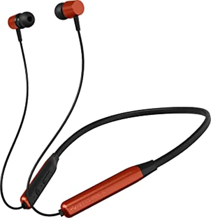 ZEBRONICS Zeb Evolve Wireless Bluetooth in Ear Neckband Earphone Rapid Charge Dual Pairing Magnetic earpiece Voice Assistant with Mic Orange 