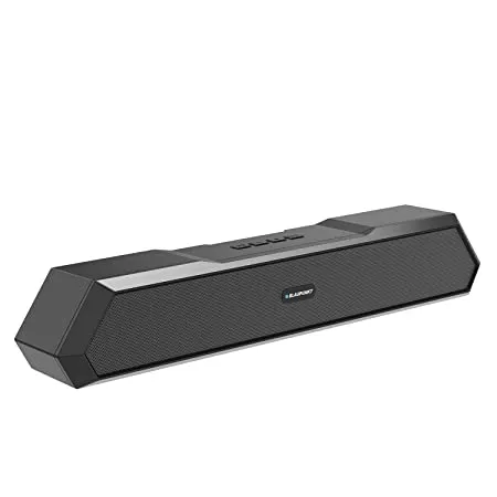 Blaupunkt Newly Launched SBA15 14W Bluetooth Soundbar I 2000 mAh Battery I TurboVolt Charging I AUX Bluetooth USB TWS I Mini Gaming BT Speaker for TV Mobile PC Tablets Laptops Premium Black 