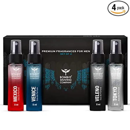 Bombay Shaving Company Perfume Valentine Day Gift Set Premium Fragrances for Men 8ml x 4 gift set for men long lasting fragrance