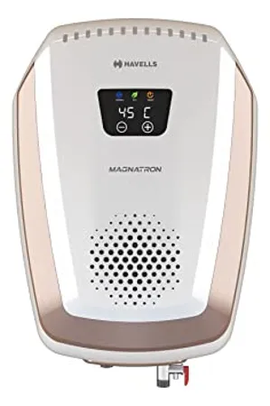 Havells Magnatron 25 Litre India s first Water Heater having NO HEATING ELEMENT with No Scaling Storage Water Heater White Champagne Gold 