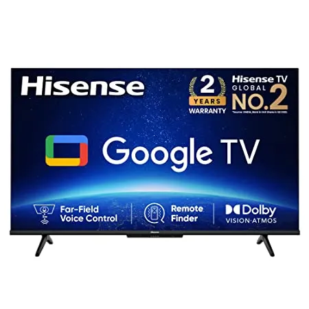 Hisense 108 cm 43 inches Bezelless Series 4K Ultra HD Smart LED Google TV 43A6H Black 