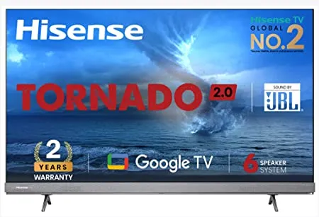 Hisense 139 cm 55 inches Tornado 2 0 Series 4K Ultra HD Smart LED Google TV 55A7H Silver 