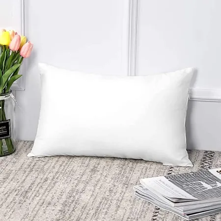 Kuber Industries Luxurious 1 Piece Microfiber Pillow Filler 16X24 Inch White Ctktc22178 Microfiber 
