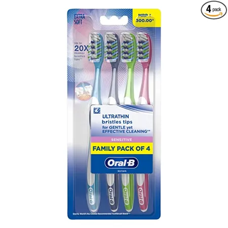 Oral B Sensitive Gums Extra Softs Manual Toothbrush For Adults Multicolor Buy 2 Get 2 Free 