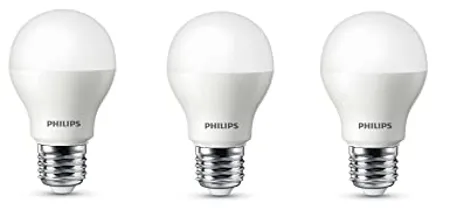 Philips Base E27 7 Watt LED bulb Crystal White Pack of 3 