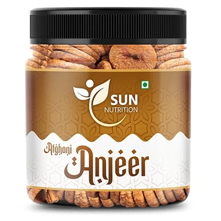 SUN NUTRITION Afghani Anjeer Figs Afghanistan Dry Anjir Dried Figs Dry Fruits Pack of 250 Gram 