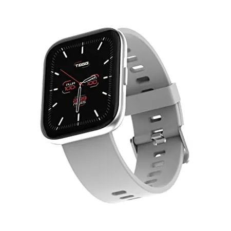 TAGG Verve MAX Smartwatch 1 78 Large Hi Res Display 24 Sports Modes Waterproof Heart Rate Blood Oxygen BP Monitor Live Watch Faces in App GPS Calculator and Games Silver Grey