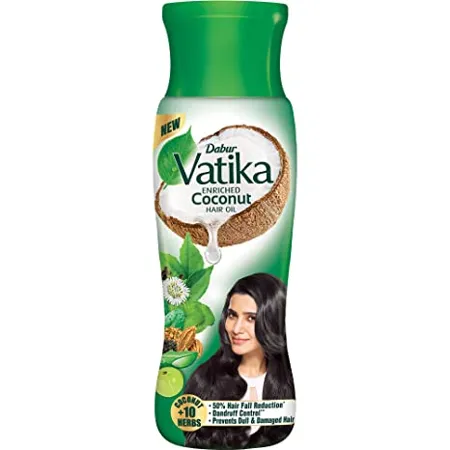 Vatika Enriched Coconut Hair Oil Power of Coconut 10 herbs 90 hairfall reduction 300ml