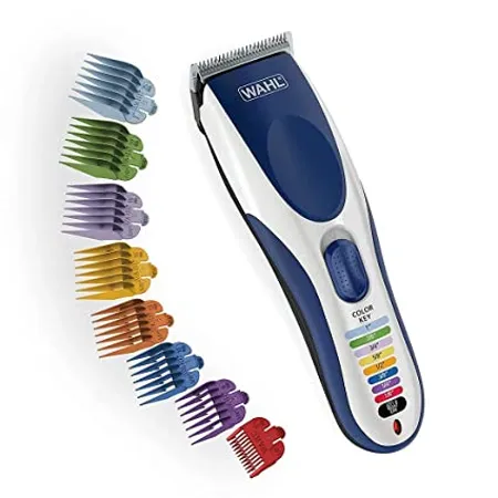 Wahl 09649 024 Cord Cordless Color Pro Hair Clipper for Men 60 Minutes run time LED charging indicator Easy match Colour coded guards Blue