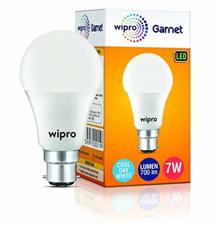 Wipro Garnet N70002 B22D 7 Watt Led Bulb Warm White Pack of 1 
