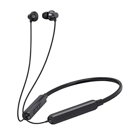 ZEBRONICS Jumbo LITE with 70 Hours Backup Bluetooth v5 2 Wireless Neckband Fast Charging ENC Calling Gaming Mode Upto 50ms Voice Assistant Dual Pairing Splash Proof and Type C Black 