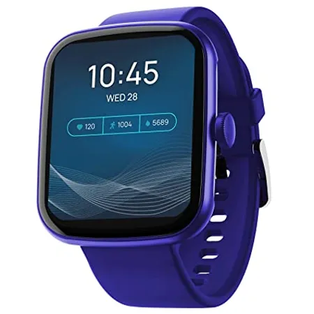 boAt Wave Style with 1 69 Square HD Display HR SpO2 Monitoring 7 Days Battery Life Multiple Watch Faces Crest App Health Ecosystem Multiple Sports Modes IP68 Deep Blue 