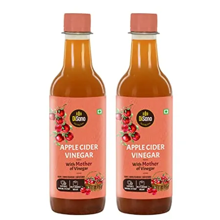 DiSano Apple Cider Vinegar ACV with Mother Vinegar Raw Unfiltered Undiluted 1000 ml 2 x 500ml 