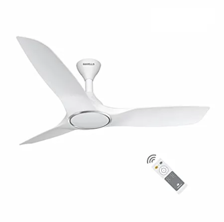 Havells Stealth Air The most silent BLDC fan with Premium Look and Finish 1200mm BLDC motor and Remote Controlled Ceiling Fan Pearl White Pack of 1 