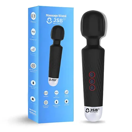 JSB HF56 Pro Rechargeable Full Body Massager for Pain Relief Cordless Handheld Vibration Massage Machine Black 