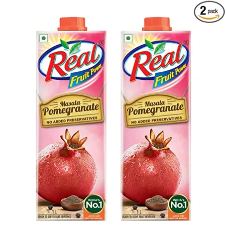 Real Fruit Juice Masala Pomegranate 1L Pack of 2 