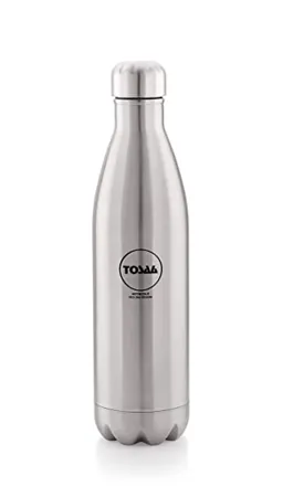 Tosaa Hot Cold Double Wall Vacuum Insulated Flask Water Bottle Stainless Steel 1000 ML