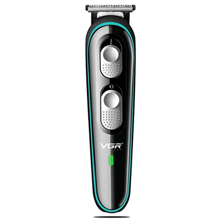 VGR V 055 Professional Cordless Rechargeable Beard Trimmer Clippers for Men with Guide Combs Brush Black