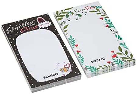 Amazon Brand Solimo Notepad 6 5 x 3 5 Daily Undated Planner Bucket List Appointments Pad 50 Tear Off Sheets Writing Pad Set of 4