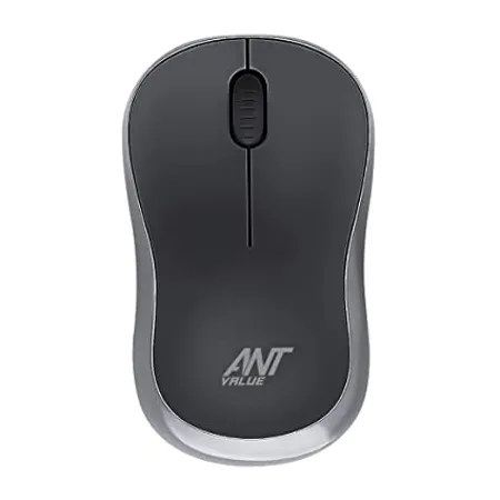 Ant Value FKAPU03 1000 DPI Wireless Mouse Black Silver