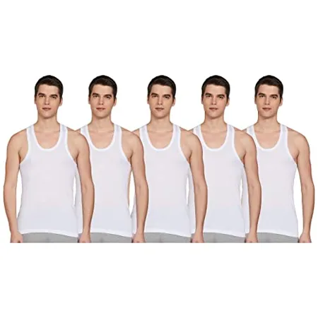 Coblue by Rupa Men s Solid Regular Fit Premium Vest Pack of 5 