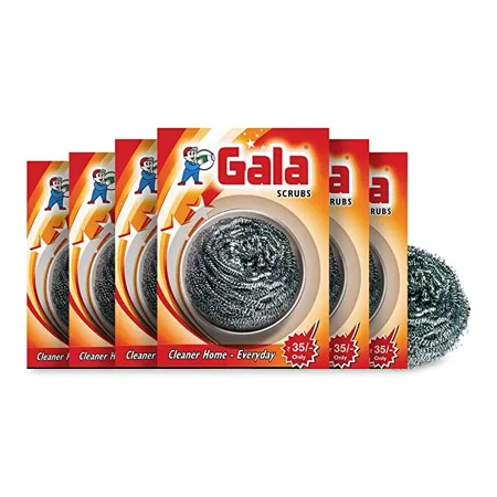 Gala Steel Scrubber Combo Set Pack of 6 