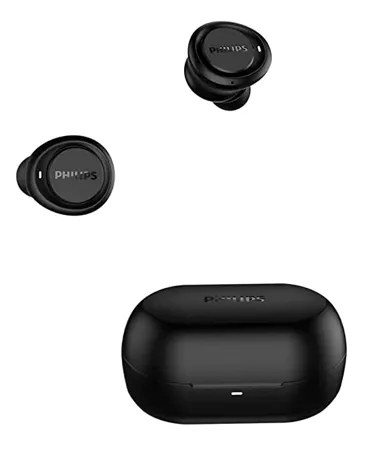 Philips Audio Tws Tat1215 Bluetooth Truly Wireless In Ear Earbuds With Mic With 18 Hr Playtime 6 12 Ipx4 Voice Assistant Black 