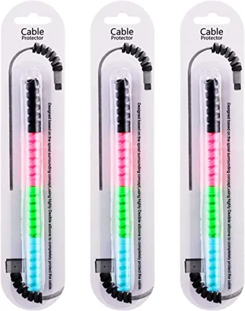 SWAPKART Spiral Charger Cable Protector Data Cable Saver Charging Cord Protective Cable Cover Headphone MacBook Laptop Earphone Cell Phone Set of 3 Cable Protector 12 Units 